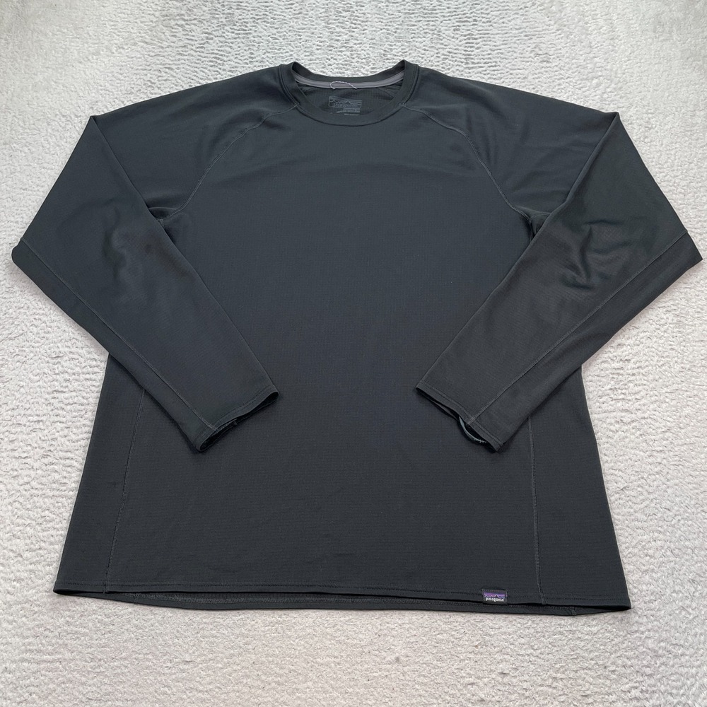Patagonia Capilene Midweight Shirt Men's XL Crew Neck Base Layer Black